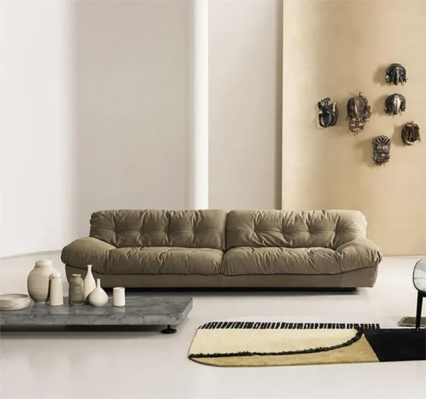Modern Living Room Furniture Hotel Luxury Leisure Button Tufted Chesterfield Couch Handcrafted Velvet Fabric Sofa Home Furniture