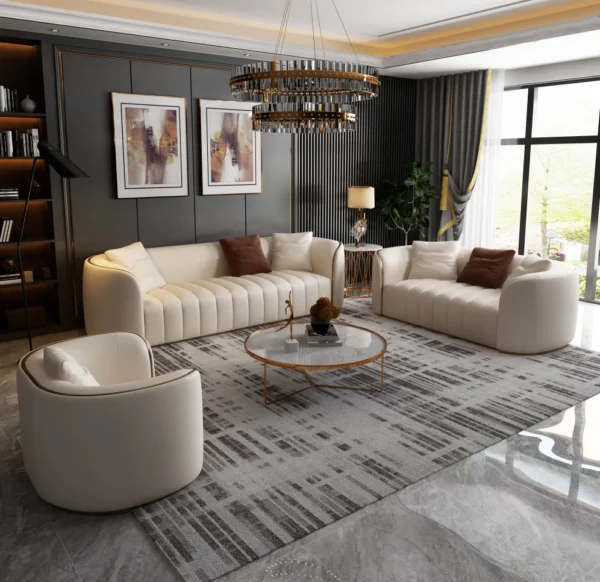 2020 Wholesale Foshan Furniture Living Room Leather Sofa Set